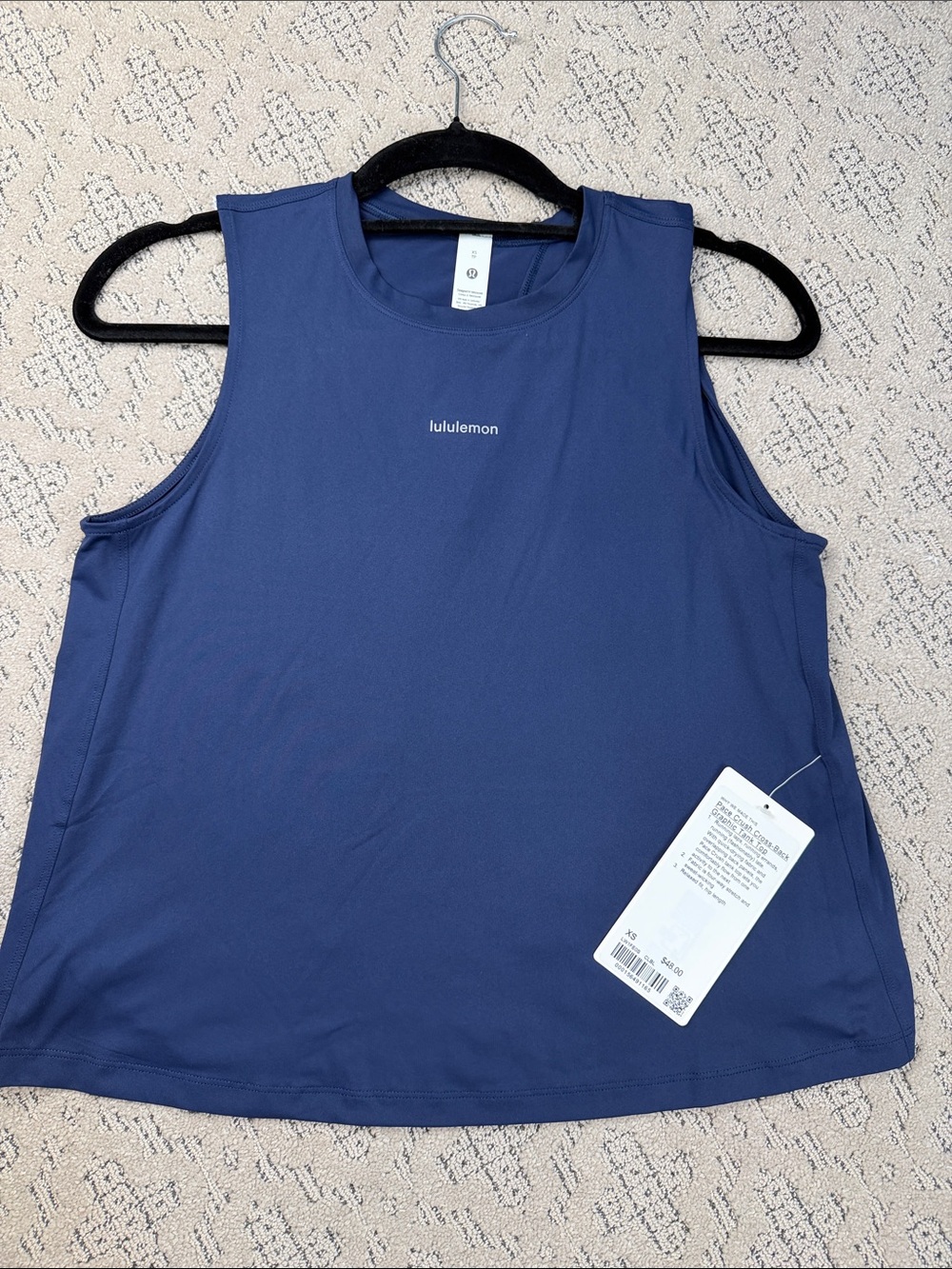 lululemon NWT XS Club Blue  Sleeveless Performance Tank